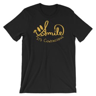 Smile It’s Contagious – Unisex Black T
