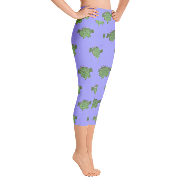 Green Monster - Yoga Capri Leggings - Image 3