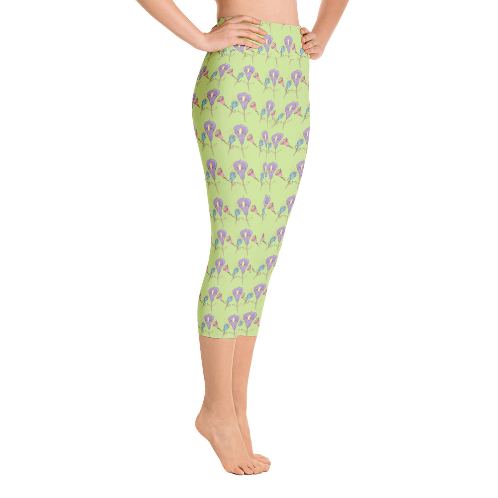 Linear Lily - Yoga Capri Leggings - Image 3
