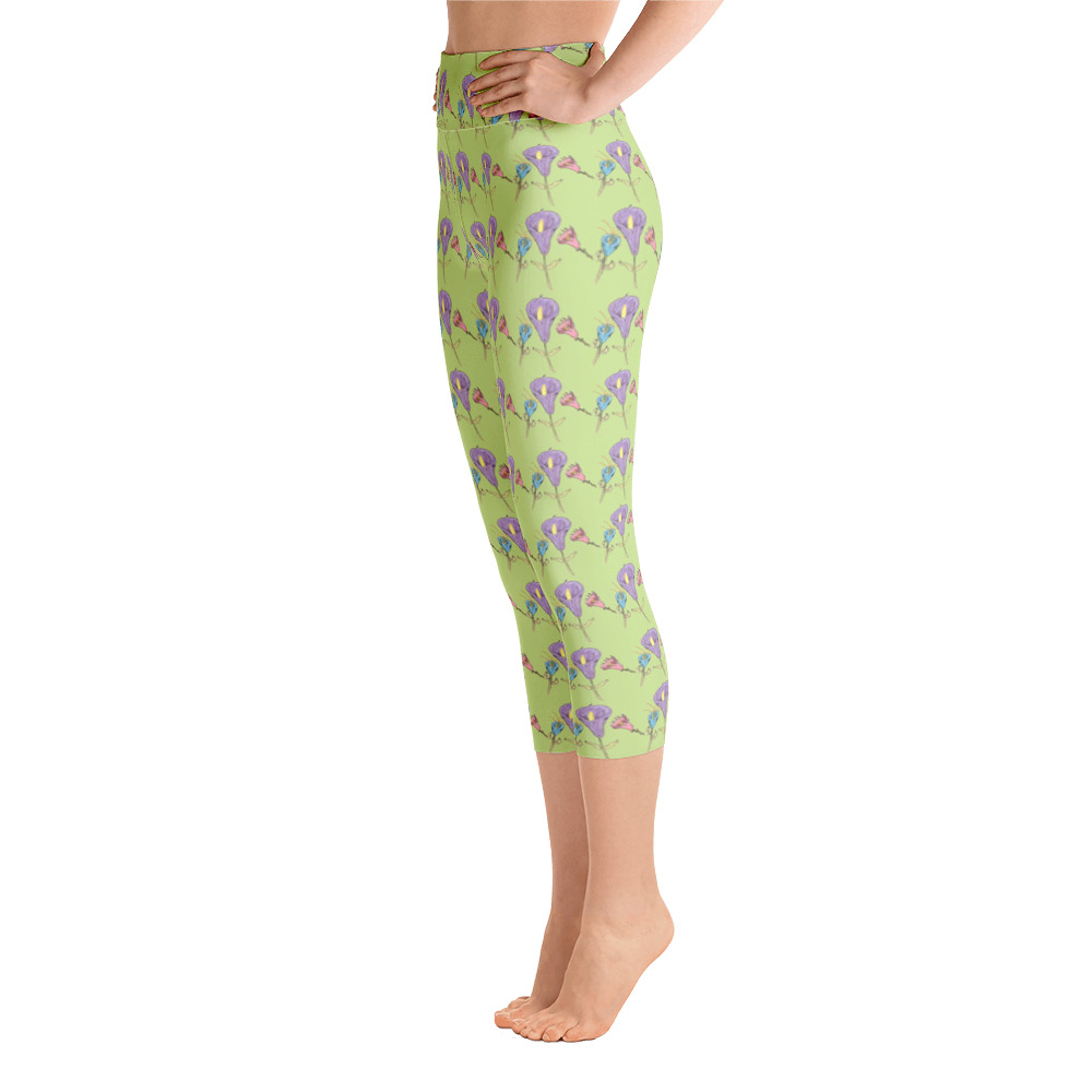 Linear Lily - Yoga Capri Leggings - Image 2