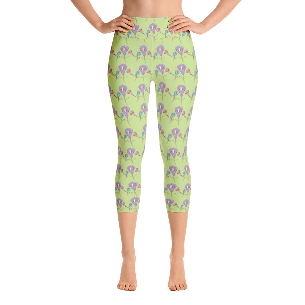 Linear Lily - Yoga Capri Leggings