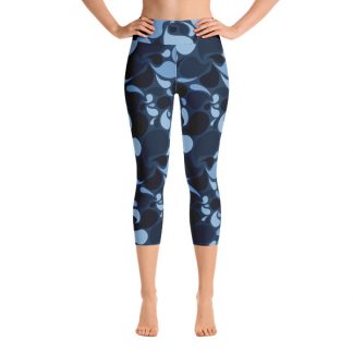 Dark Splash Big - Yoga Capri Leggings
