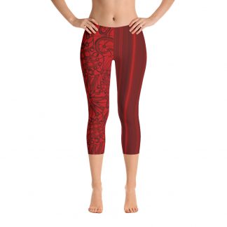 Party Red - Capri Leggings
