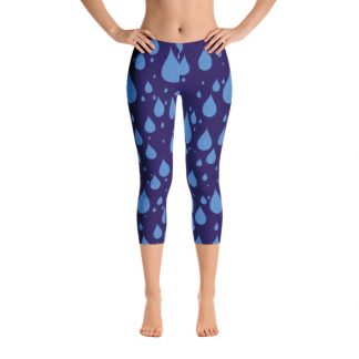 Blue Rain - Capri Leggings