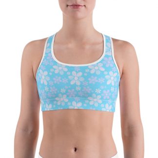 Dainty Flower Blue - Sports Bra