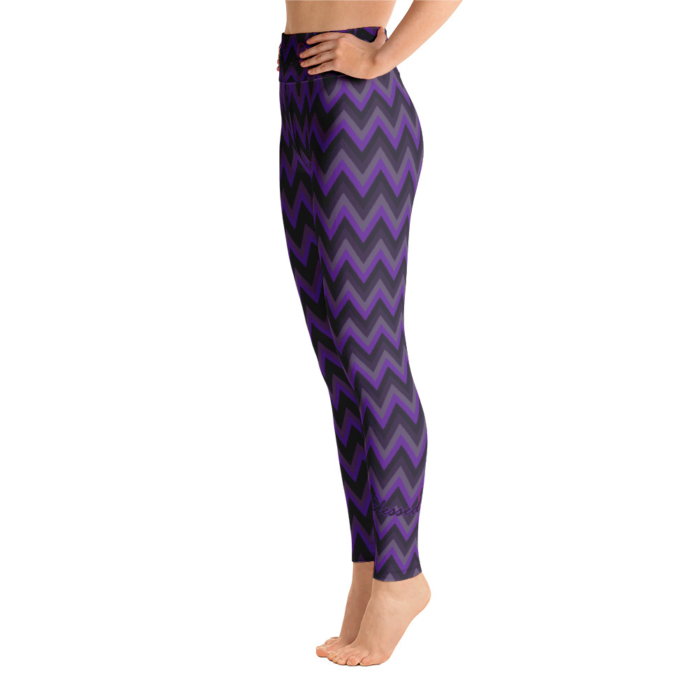 Blessed Heart Chevron - Yoga Leggings - Image 3
