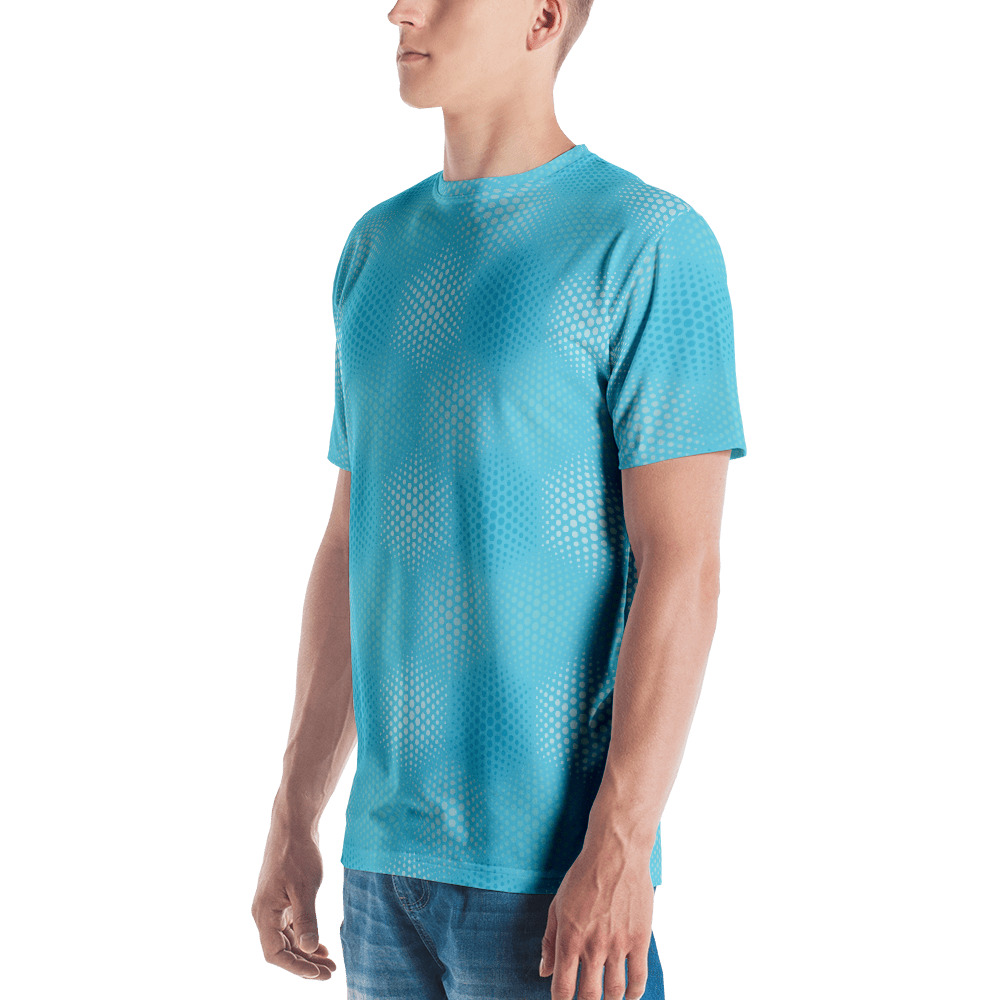 Hex Turquoise - Men's T-shirt - Image 4