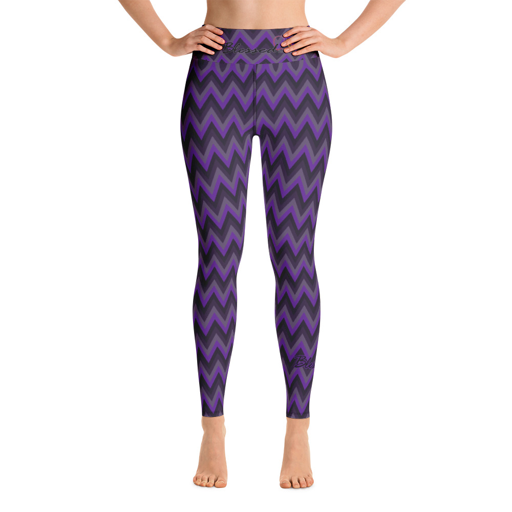 Blessed Heart Chevron - Yoga Leggings