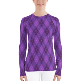 Purple Plaid - Women's Thermal/Surf Shirt