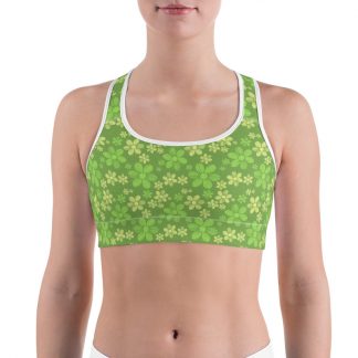 Dainty Flower Green - Sports Bra
