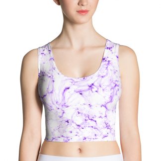 Marble Purple - Sport Crop Tank