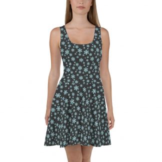 Blue Flake - Skater Dress