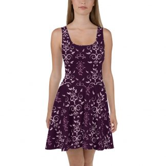 Swirly Leaf - Skater Dress