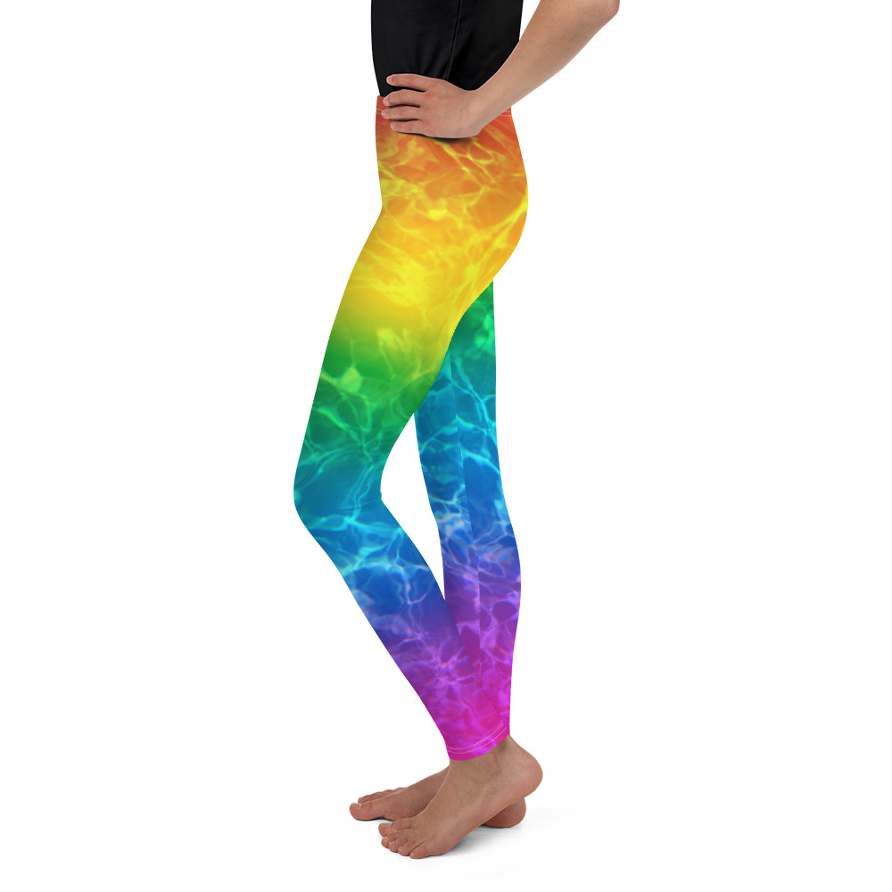 Rainbow Splash - Youth Leggings - Image 3