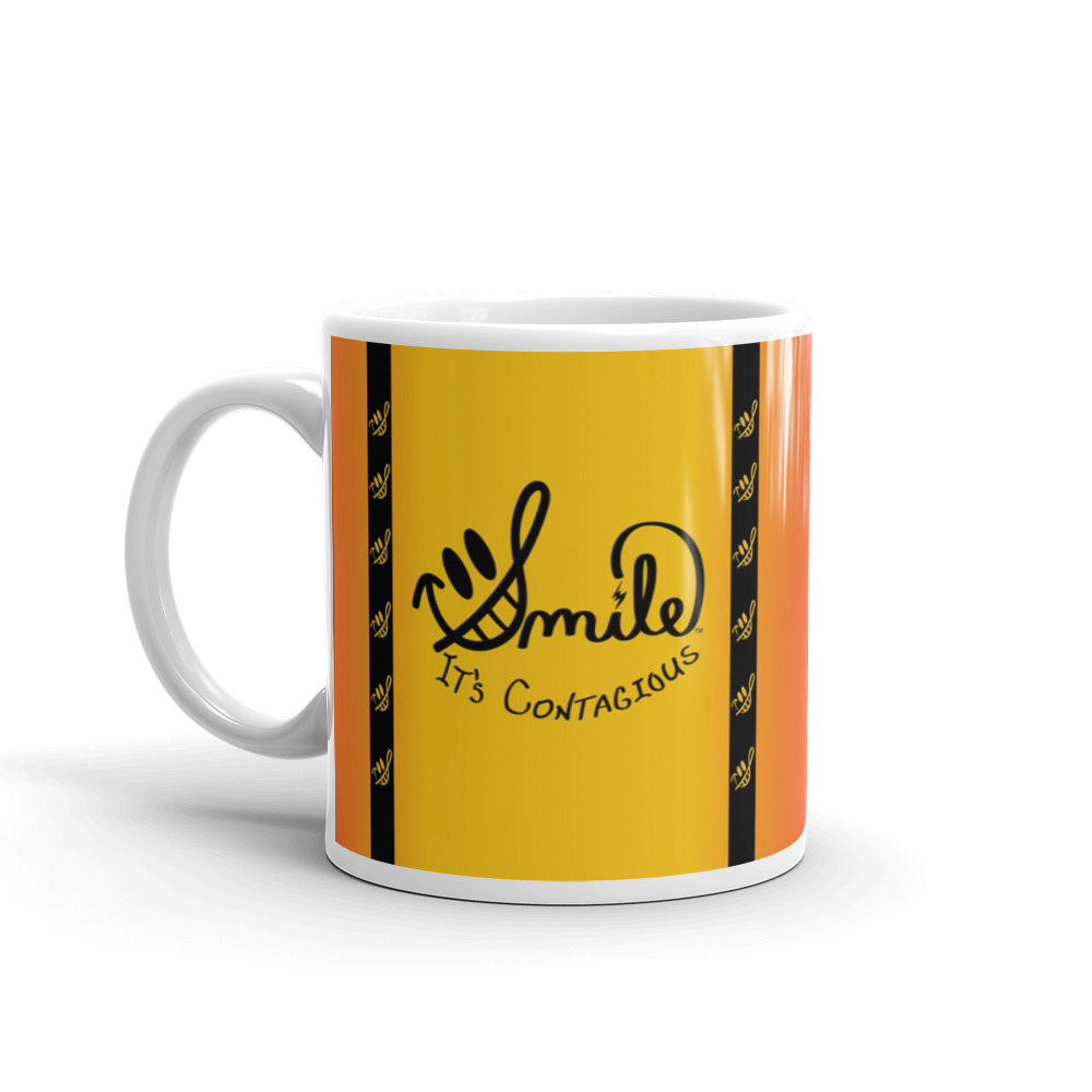 Smile It’s Contagious Orange - Mug - Image 4