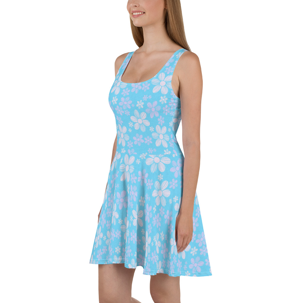 Dainty Flower Blue - Skater Dress - Image 3