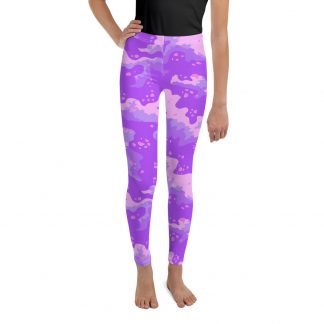 Purple Camo - Youth Leggings