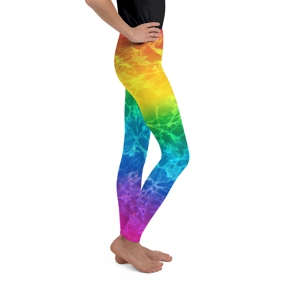 Rainbow Splash - Youth Leggings - Image 4
