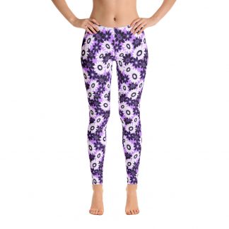 Purple Daisies - Leggings