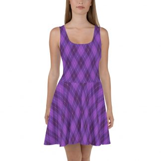 Purple Plaid - Skater Dress