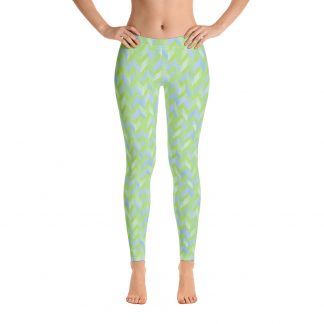 Lime Chevron - Leggings