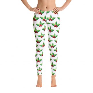 Jolly Holly White - Leggings